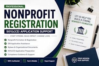 register your US nonprofit and prepare your 501c3 application