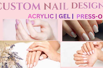 design custom press on nails with gel finish