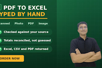 convert PDF or scanned documents into excel