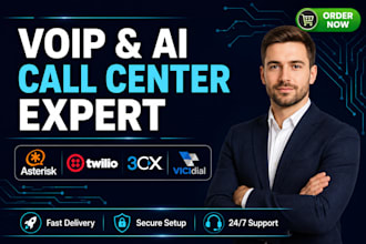 build voip vicidial asterisk sip trunk twilio call center dialer ai voice agent