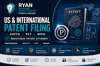 search and file US patent application pct patent hauge design patent filing