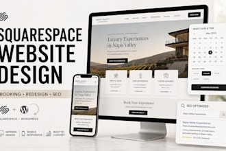 build non profit squarespace website booking site seo redesign donation website