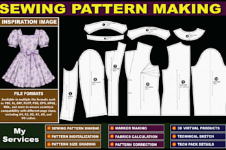 sewing pattern pattern grading pdf grading garment dress grading 3d cosplay mod