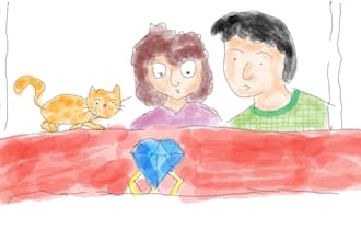 create blake style cartoon style for novels and stories