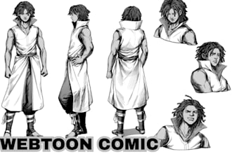 do romantic action horror webtoon manhwa with expressive art in a unique style