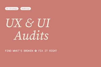 audit your products UX and UI design