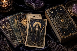 create unique tarot card and oracle card designs
