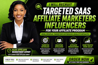 recruit targeted saas affiliate marketers influencers for your affiliate program