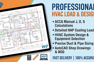 do hvac cooling load calculations, design and equipment selection using hap