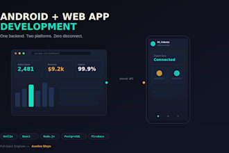 develop your android app and web app