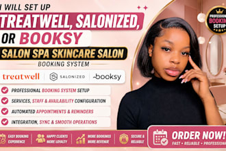 setup treatwell salonized or booksy beauty spa skincare salon booking website