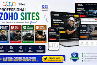 setup electrical service auto repair car dealership moving company zoho websites