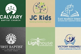 be create best christian ministry or modern church logo design  in 24 hrs