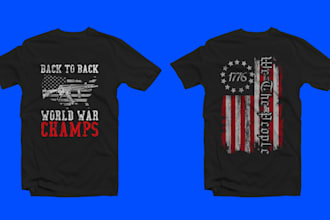 design or redesign vintage patriotic t shirt design