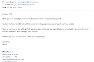je réponds a vos mail, avis google