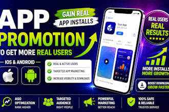 app promotion increase IOS and android app install, review, mobile app promotion
