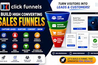 build high converting CRM integrati gateway upsell crm lead capture sales funnel