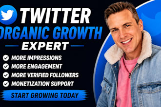 do organic x twitter promotion to increase impression and complete monetization