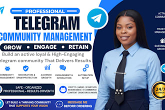 manage your telegram community, grow audience and boost engagement