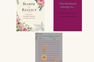 design a printable journal planner or workbook in canva