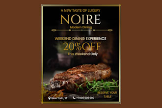 design luxury restaurant social media posts
