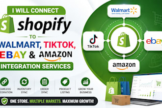 setup shopify multichannel with walmart amazon, tiktok shop
