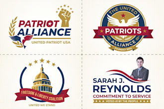 create patriotic and political logo