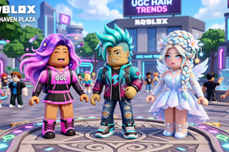 create roblox ugc hair wearable accessories 3d model