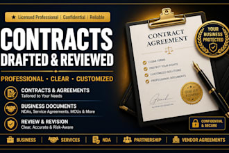 draft, review and revise contracts and business agreements