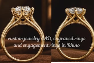 design custom jewelry cad, engraved rings, engagement rings, in rhino, matrix