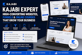 build your kajabi website, funnels, and course