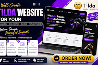 create social media email marketing branding photography tilda agency website