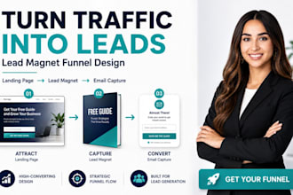 design a lead magnet funnel with landing page and PDF ebook
