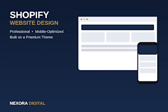 design a professional mobile optimized shopify store