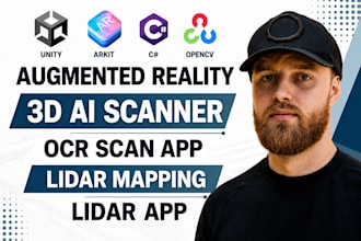 augmented reality app 3d ai scanner app or ocr scan,lidar app with lidar mapping
