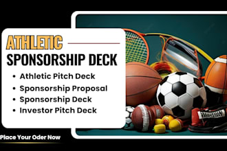 design athletic sponsor proposal, sports team sponsorship proposal, pitch deck