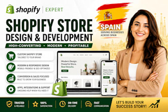 design redesign and build a professional shopify store