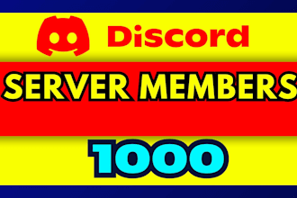 add 1000 discord server members