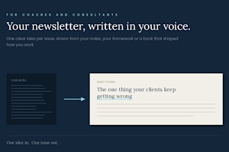 write your weekly email newsletter for coaches and consultants