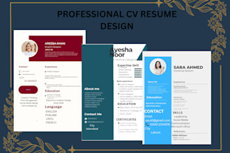 design a professional CV resume in canva