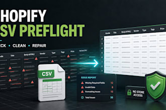 preflight and repair your shopify product CSV