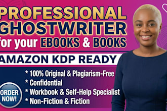 ghostwrite fiction and nonfiction book as ebook ghostwriter