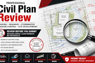 review grading drainage stormwater and erosion control plans for permit approval