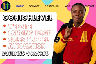 do gohighlevel website funnel landing page automation expert for business coach