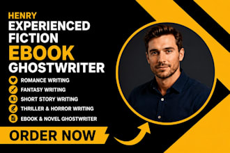 ghost write your fiction fantasy, short stories cozy and non fiction ebook