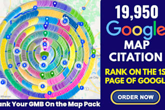 help your gmb ranking with 19950 google map citations