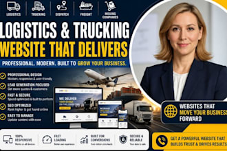 design trucking logistics freight transportation moving website