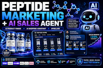 grow your peptide brand with SEO, ai sales agent, sales funnel marketing