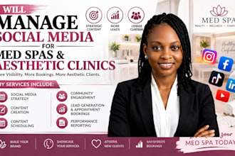 manage social media for med spas and aesthetic clinics