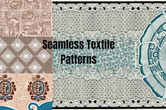 create seamless textile patterns and ethnic boho illustrations for your appareal